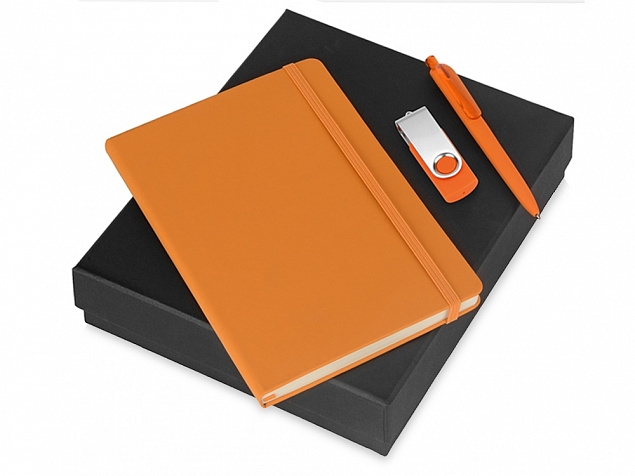 Подарочный набор Vision Pro Plus soft-touch с флешкой, ручкой и блокнотом А5 с логотипом в Самаре заказать по выгодной цене в кибермаркете AvroraStore