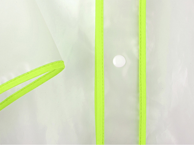 Дождевик Providence, прозрачный/зеленый с чехлом с логотипом в Самаре заказать по выгодной цене в кибермаркете AvroraStore