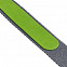 Лента для бейджа с ретрактором Devon, серая с зеленым с логотипом в Самаре заказать по выгодной цене в кибермаркете AvroraStore