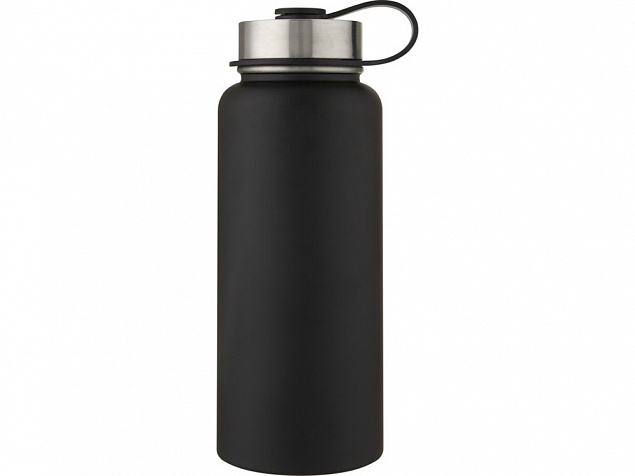Supra медная спортивная бутылка объемом 1 л с вакуумной изоляцией и 2 крышками, черный с логотипом в Самаре заказать по выгодной цене в кибермаркете AvroraStore