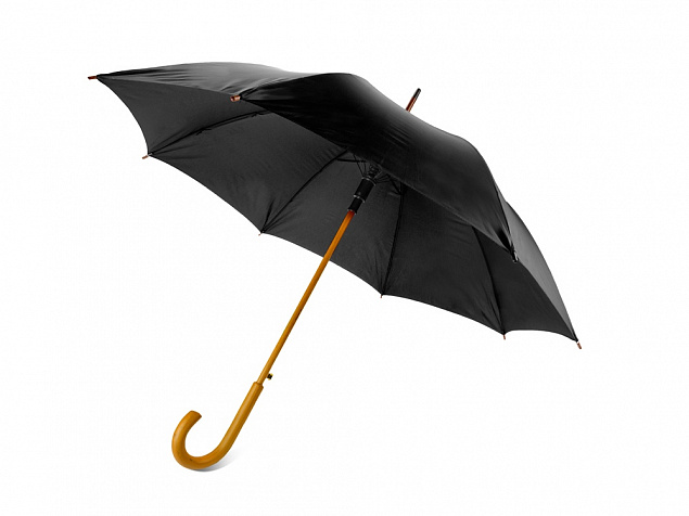 Зонт-трость Радуга, черный с логотипом в Самаре заказать по выгодной цене в кибермаркете AvroraStore