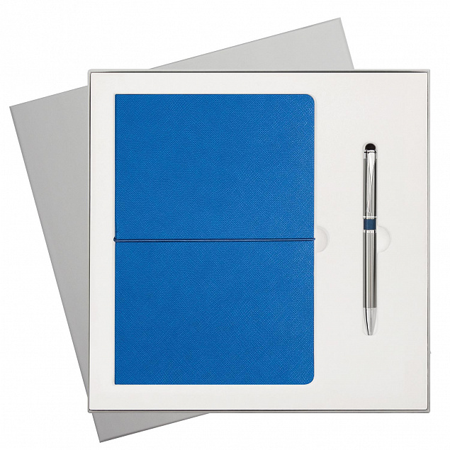 Подарочный набор Portobello/Summer time синий (Ежедневник недат А5, Ручка) с логотипом в Самаре заказать по выгодной цене в кибермаркете AvroraStore