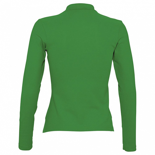 Рубашка поло женская с длинным рукавом PODIUM ярко-зеленая с логотипом в Самаре заказать по выгодной цене в кибермаркете AvroraStore
