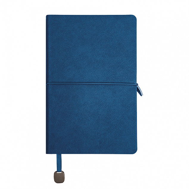Ежедневник недатированный Fusion, А5, синий, кремовый блок, синий срез с логотипом в Самаре заказать по выгодной цене в кибермаркете AvroraStore