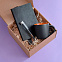 Набор подарочный DESKTOP: кружка, ежедневник, ручка,  стружка, коробка, черный/оранжевый с логотипом в Самаре заказать по выгодной цене в кибермаркете AvroraStore