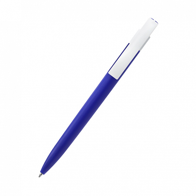 Ручка пластиковая Essen, синяя с логотипом в Самаре заказать по выгодной цене в кибермаркете AvroraStore