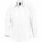 Рубашка мужская с длинным рукавом BOSTON, белая с логотипом в Самаре заказать по выгодной цене в кибермаркете AvroraStore