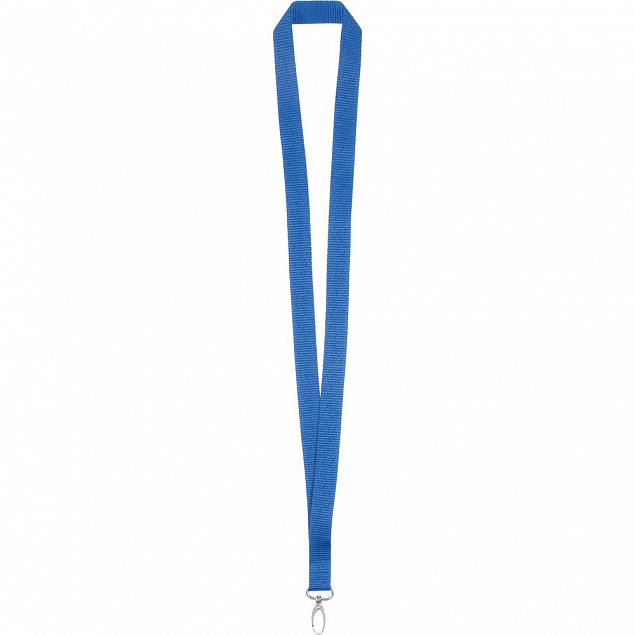 Лента для бейджа Pin, синяя с логотипом в Самаре заказать по выгодной цене в кибермаркете AvroraStore