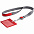 Чехол для карточки с лентой и ретрактором Devon, красный с логотипом в Самаре заказать по выгодной цене в кибермаркете AvroraStore