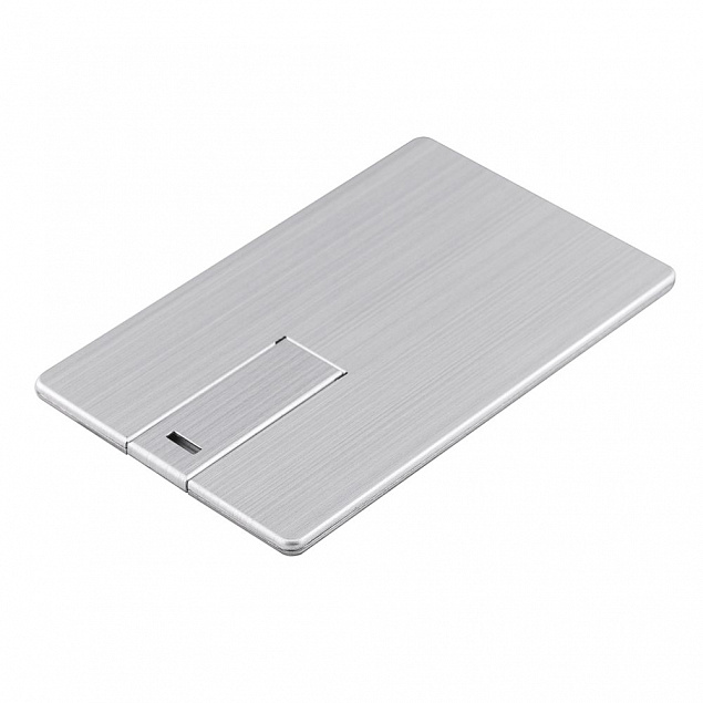 Флешка Platinum Card, 32 Гб, серебристая с логотипом в Самаре заказать по выгодной цене в кибермаркете AvroraStore