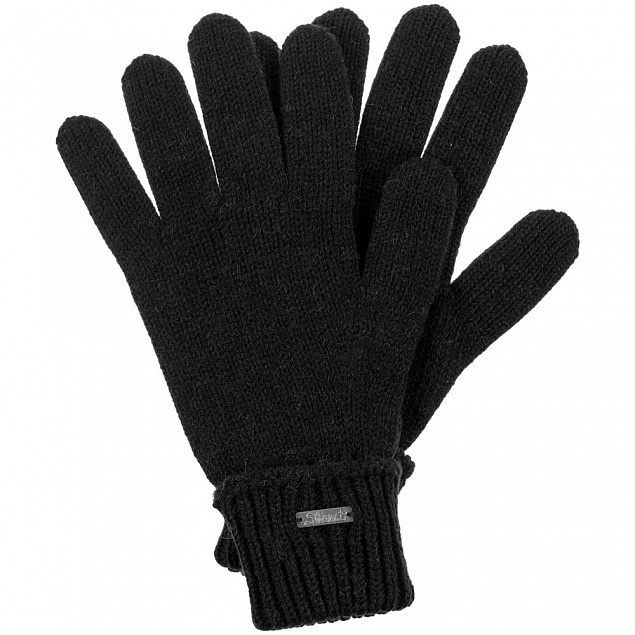 Перчатки Alpine, черные с логотипом в Самаре заказать по выгодной цене в кибермаркете AvroraStore