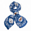 Шаль Gourji "Животные" 140х180 модаль/кашемир синяя с логотипом в Самаре заказать по выгодной цене в кибермаркете AvroraStore