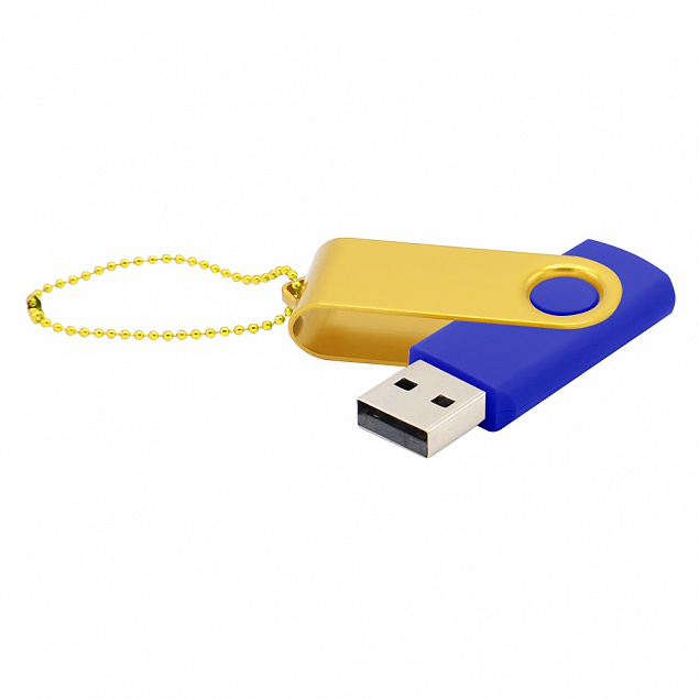 Флешка Designer To Go 2.0 USB 16Gb, синий/желтый с логотипом в Самаре заказать по выгодной цене в кибермаркете AvroraStore