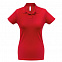 Рубашка поло женская ID.001 красная с логотипом в Самаре заказать по выгодной цене в кибермаркете AvroraStore
