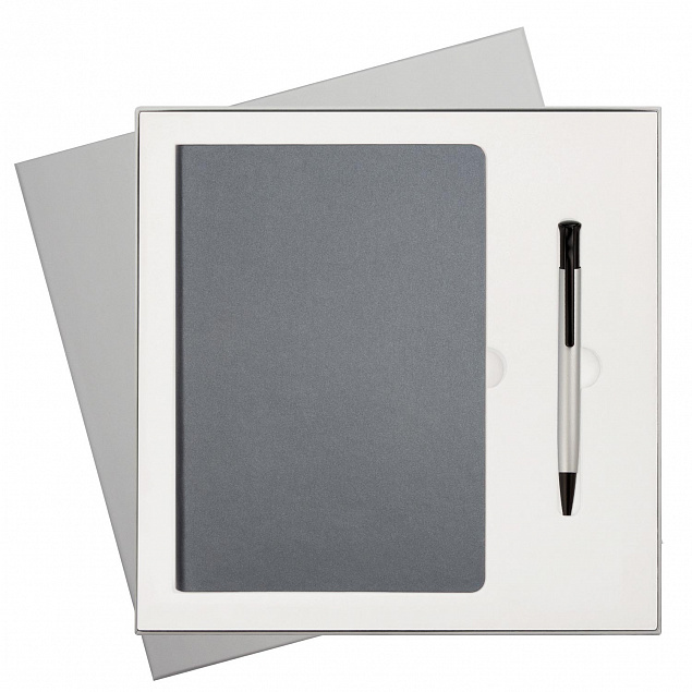 Подарочный набор Portobello/Star серый (Ежедневник недат А5, Ручка) с логотипом в Самаре заказать по выгодной цене в кибермаркете AvroraStore