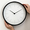Часы настенные Lacky, белые с черным с логотипом в Самаре заказать по выгодной цене в кибермаркете AvroraStore