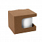 Коробка для кружек 23504, 26701, размер 12,3х10,0х9,2 см, микрогофрокартон, коричневый с логотипом в Самаре заказать по выгодной цене в кибермаркете AvroraStore