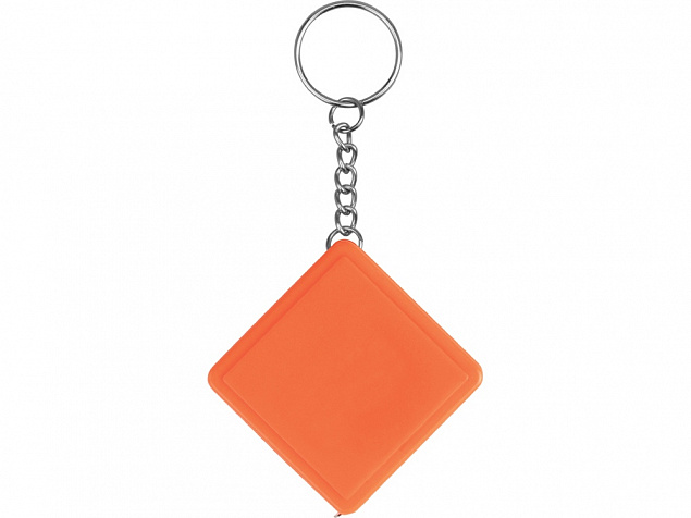 Брелок-рулетка, 1 м., оранжевый с логотипом в Самаре заказать по выгодной цене в кибермаркете AvroraStore