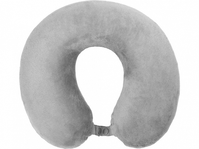 Подушка Basic из микрофибры с эффектом памяти U-shape, серый с логотипом в Самаре заказать по выгодной цене в кибермаркете AvroraStore