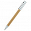 Ручка &quot;Игнасия&quot; с корпусом из бамбука, серебристый с логотипом в Самаре заказать по выгодной цене в кибермаркете AvroraStore
