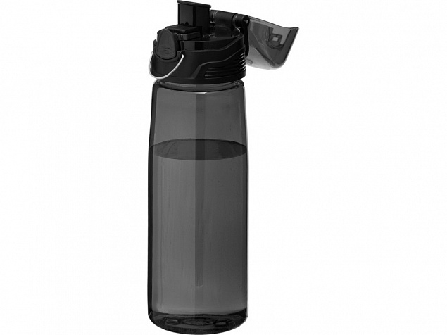 Бутылка спортивная Capri, черный с логотипом в Самаре заказать по выгодной цене в кибермаркете AvroraStore