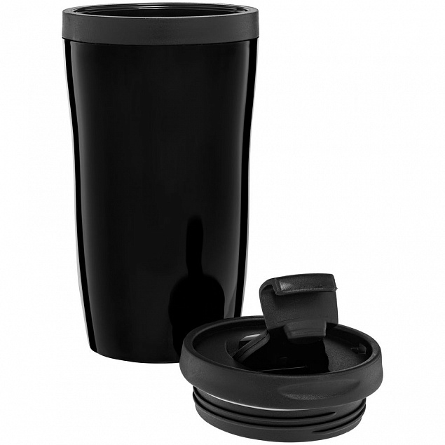 Термостакан Sagga, черный с логотипом в Самаре заказать по выгодной цене в кибермаркете AvroraStore