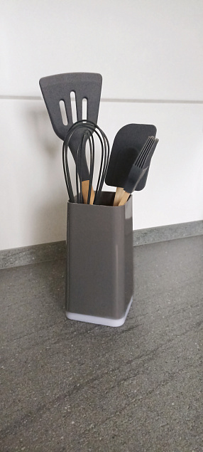 Набор кухонных принадлежностей из 5 предметов COOKING TOOLS, серый с логотипом в Самаре заказать по выгодной цене в кибермаркете AvroraStore