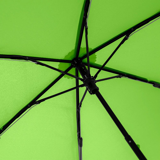 Зонт складной Zero 99, зеленый с логотипом в Самаре заказать по выгодной цене в кибермаркете AvroraStore