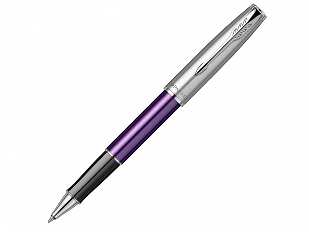 Ручка-роллер Parker «Sonnet Essentials Violet SB Steel CT» с логотипом в Самаре заказать по выгодной цене в кибермаркете AvroraStore