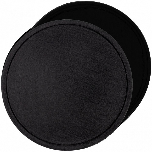 Лейбл из ПВХ с липучкой Menteqo Round, черный с логотипом в Самаре заказать по выгодной цене в кибермаркете AvroraStore
