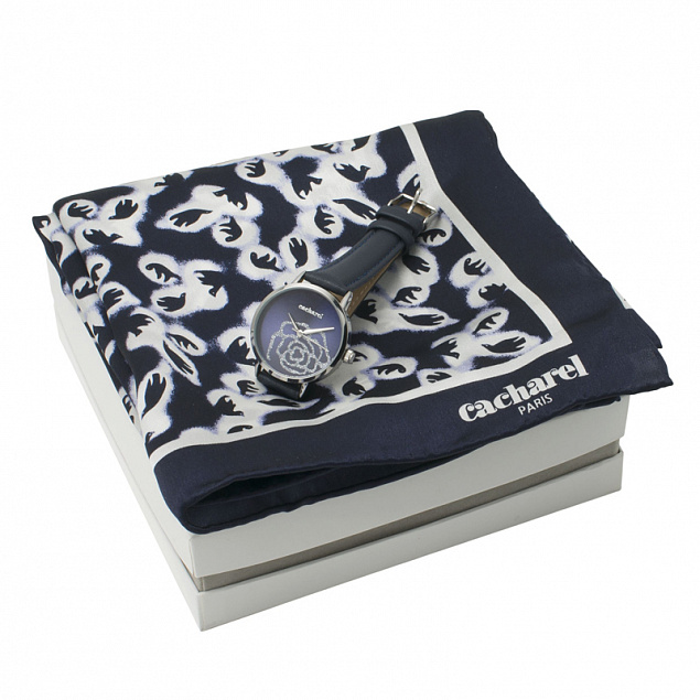 Набор (платок шейный, часы наручные) с логотипом в Самаре заказать по выгодной цене в кибермаркете AvroraStore
