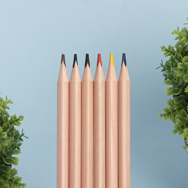 Набор цветных карандашей KINDERLINE small,6 цветов с логотипом в Самаре заказать по выгодной цене в кибермаркете AvroraStore