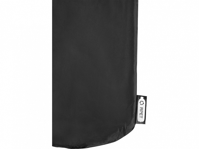 Плед Lily из синтетического трикотажного полотна из вторичного ПЭТ, черный с логотипом в Самаре заказать по выгодной цене в кибермаркете AvroraStore