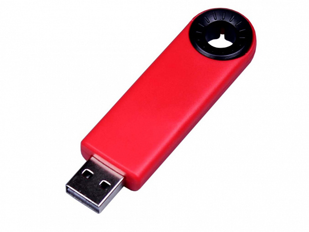 USB 2.0- флешка промо на 4 Гб прямоугольной формы, выдвижной механизм с логотипом в Самаре заказать по выгодной цене в кибермаркете AvroraStore