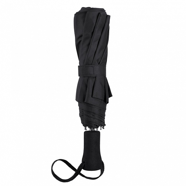 Складной зонт Hogg Trek, черный с логотипом в Самаре заказать по выгодной цене в кибермаркете AvroraStore