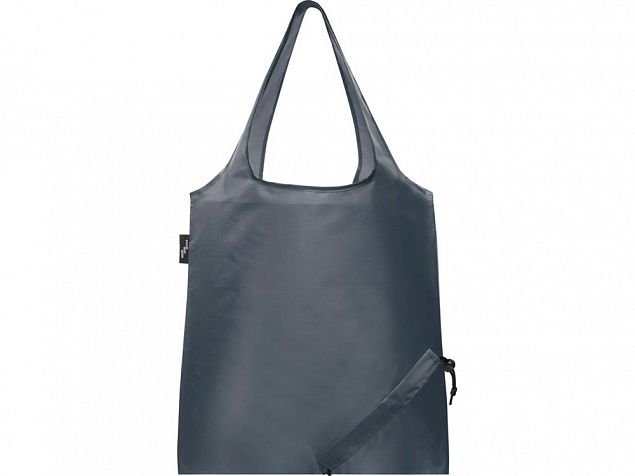 Складная эко-сумка Sabia из вторичного ПЭТ, угольный с логотипом в Самаре заказать по выгодной цене в кибермаркете AvroraStore