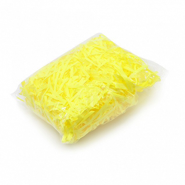 Наполнитель - стружка бумажная 4мм желтый неон 50 г. с логотипом в Самаре заказать по выгодной цене в кибермаркете AvroraStore