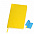 Бизнес-блокнот "Funky", 130*210 мм, красный, желтый форзац, мягкая обложка, блок-линейка с логотипом в Самаре заказать по выгодной цене в кибермаркете AvroraStore