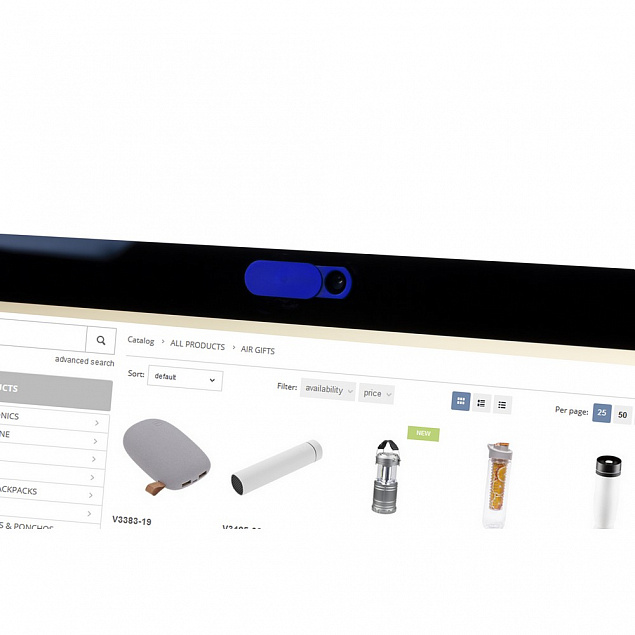 Блокиратор веб-камеры,черный с логотипом в Самаре заказать по выгодной цене в кибермаркете AvroraStore