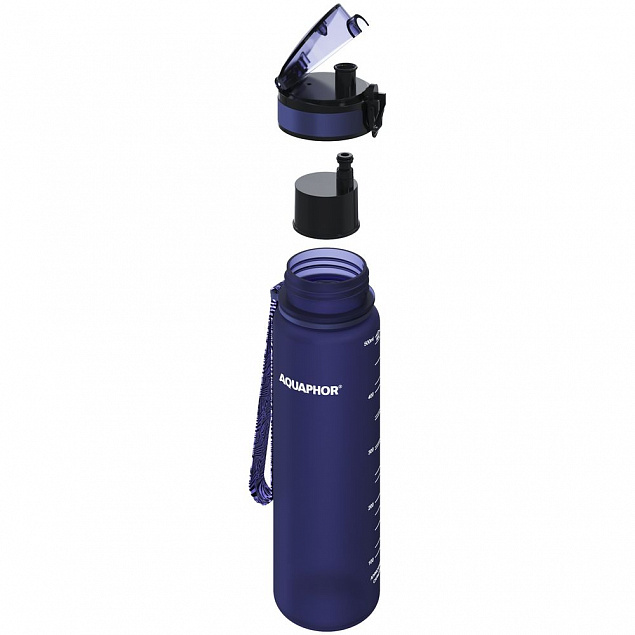 Бутылка-фильтр «Аквафор Сити», темно-синяя с логотипом в Самаре заказать по выгодной цене в кибермаркете AvroraStore