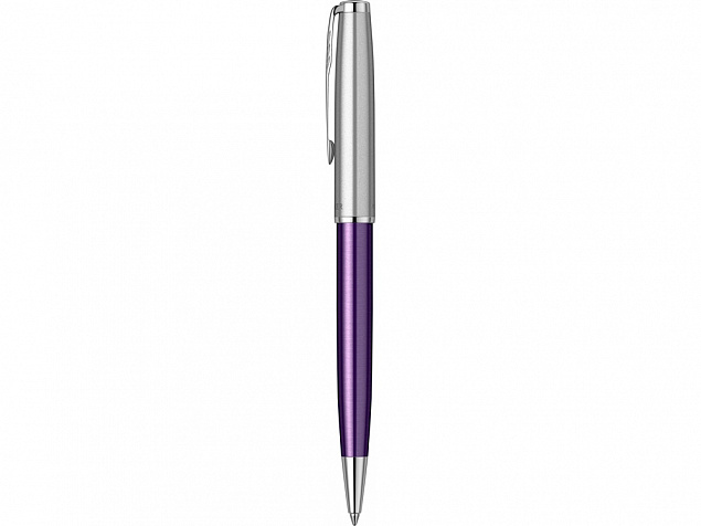 Ручка шариковая Parker «Sonnet Essentials Violet SB Steel CT» с логотипом в Самаре заказать по выгодной цене в кибермаркете AvroraStore