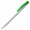 Ручка шариковая Pin, белая с зеленым с логотипом в Самаре заказать по выгодной цене в кибермаркете AvroraStore