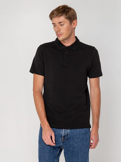 Рубашка поло Virma light, черная с логотипом в Самаре заказать по выгодной цене в кибермаркете AvroraStore