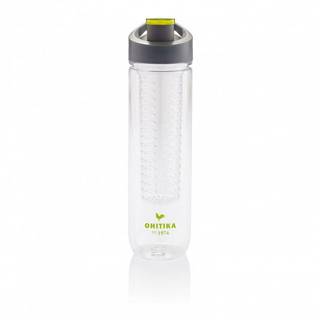 Бутылка для воды Tritan с контейнером для фруктов, 800 мл, зеленый с логотипом в Самаре заказать по выгодной цене в кибермаркете AvroraStore