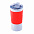 Термокружка вакуумная 'Funny" белая, красная, силикон с логотипом в Самаре заказать по выгодной цене в кибермаркете AvroraStore