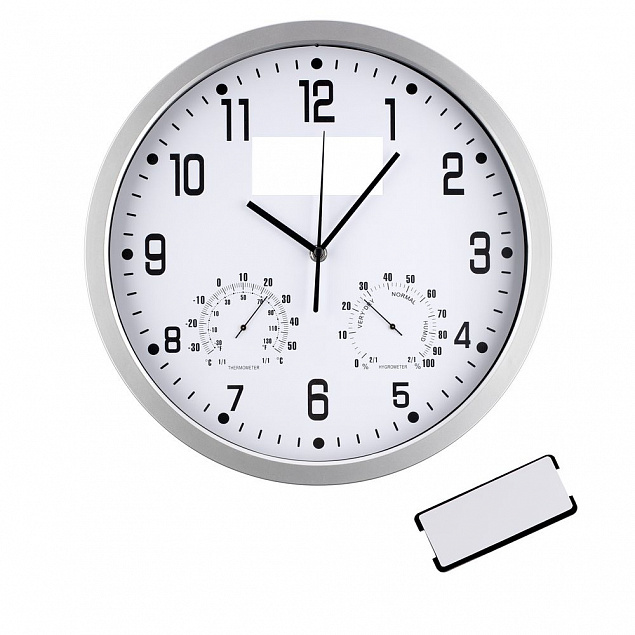 Часы настенные INSERT2, белые с логотипом в Самаре заказать по выгодной цене в кибермаркете AvroraStore