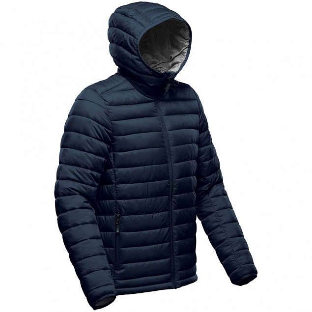Куртка компактная мужская Stavanger, темно-синяя с логотипом в Самаре заказать по выгодной цене в кибермаркете AvroraStore