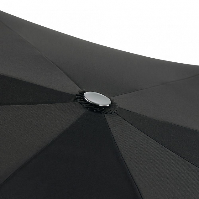 Зонт складной Steel, черный с логотипом в Самаре заказать по выгодной цене в кибермаркете AvroraStore