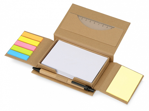 Канцелярский набор для записей Stick box с логотипом в Самаре заказать по выгодной цене в кибермаркете AvroraStore