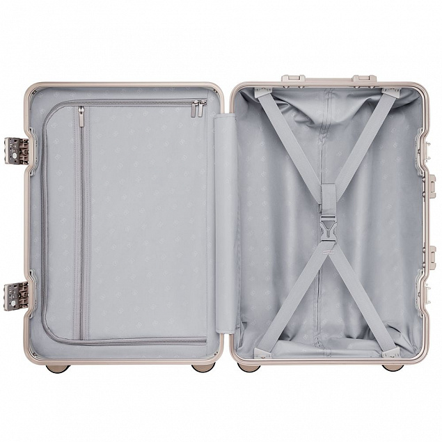 Чемодан Aluminum Frame PC Luggage V1, белый с логотипом в Самаре заказать по выгодной цене в кибермаркете AvroraStore